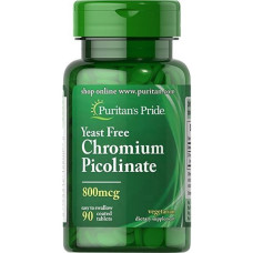 Мікроелемент Хром Puritan's Pride Chromium Picolinate Yeast Free 800 mcg 90 Tabs