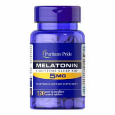 Мелатонін для сну Puritan's Pride Nighttime sleep aid Melatonin 5 mg 120 Tabs