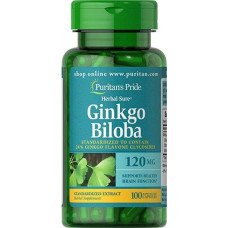Гінкго Білоба Puritan's Pride Ginkgo Biloba Standardized Extract 120 mg 100 Caps