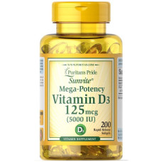Вітамін D Puritan's Pride Vitamin D3 5000 IU 200 Softgels Вітамін D Puritan's Pride Vitamin D3 5000 IU 200 Softgels