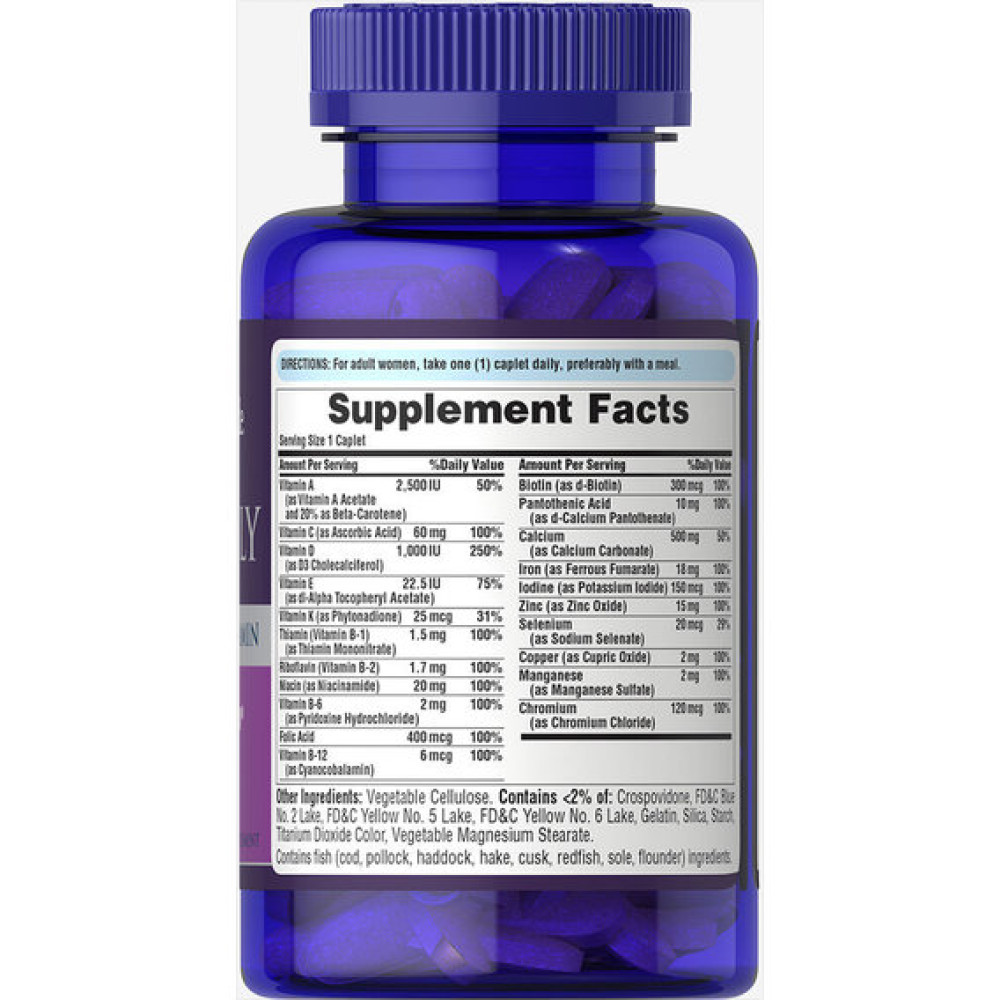 Вітамінно-мінеральний комплекс Puritan's Pride Women's One Daily Multivitamins 100 Caplets