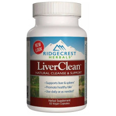 Комплекс для профілактики печінки RidgeCrest Herbals LiverClean 60 Veg Caps RCH172