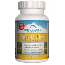 Комплекс для профілактики щитовидної залози RidgeCrest Herbals Thyroid Thrive 60 Veg Caps RCH191