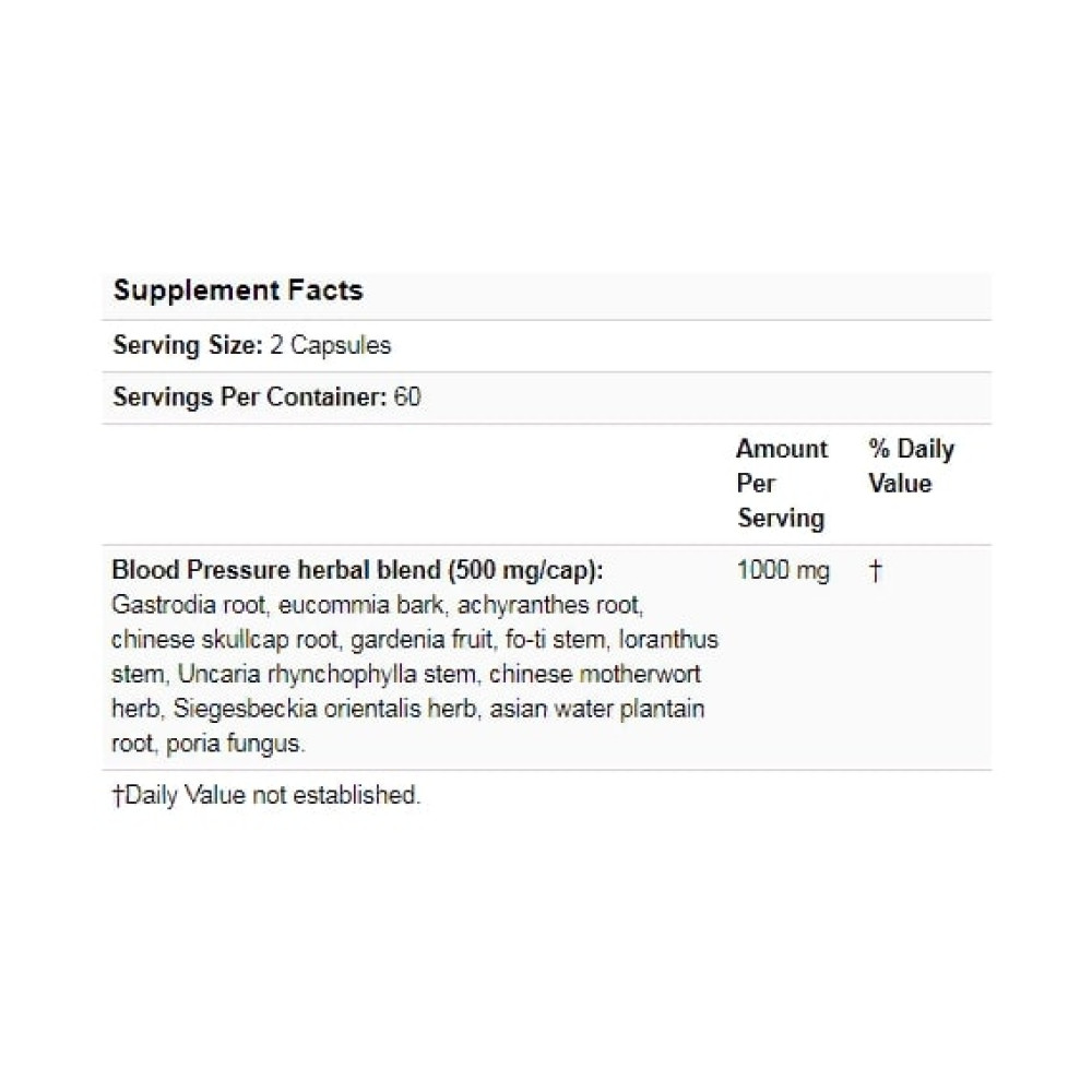 Комплекс для профілактики тиску та кровообігу RidgeCrest Herbals Blood Pressure Formula 120 Veg Caps RCH549