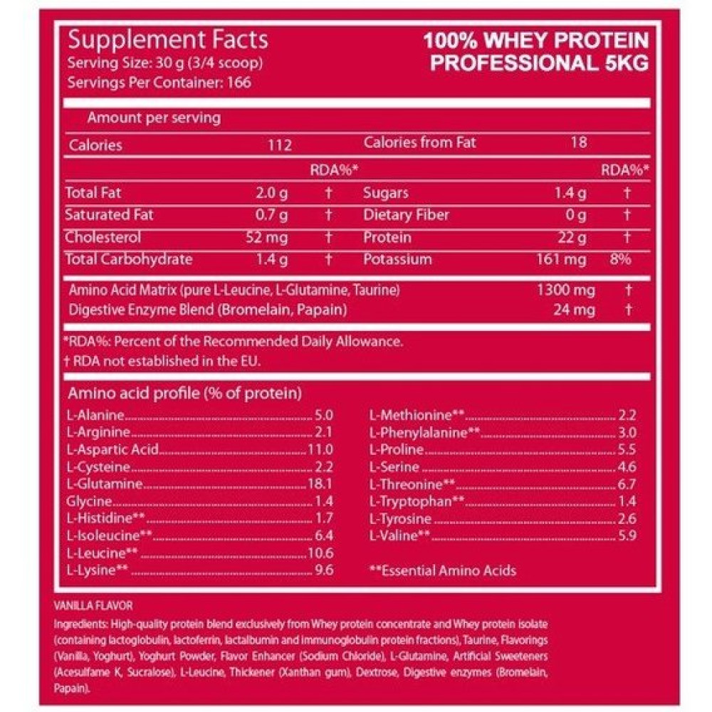 Протеїн Scitec Nutrition 100% Whey Protein Professional 500 g /16 servings/ Vanilla