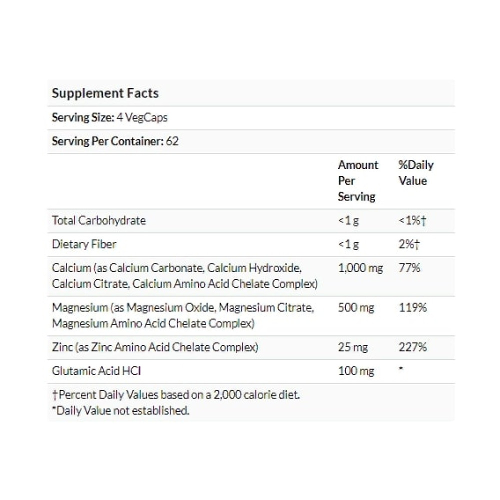 Мультимінеральний комплекс Solaray Calcium Magnesium Zinc 250 Veg Caps SOR04561