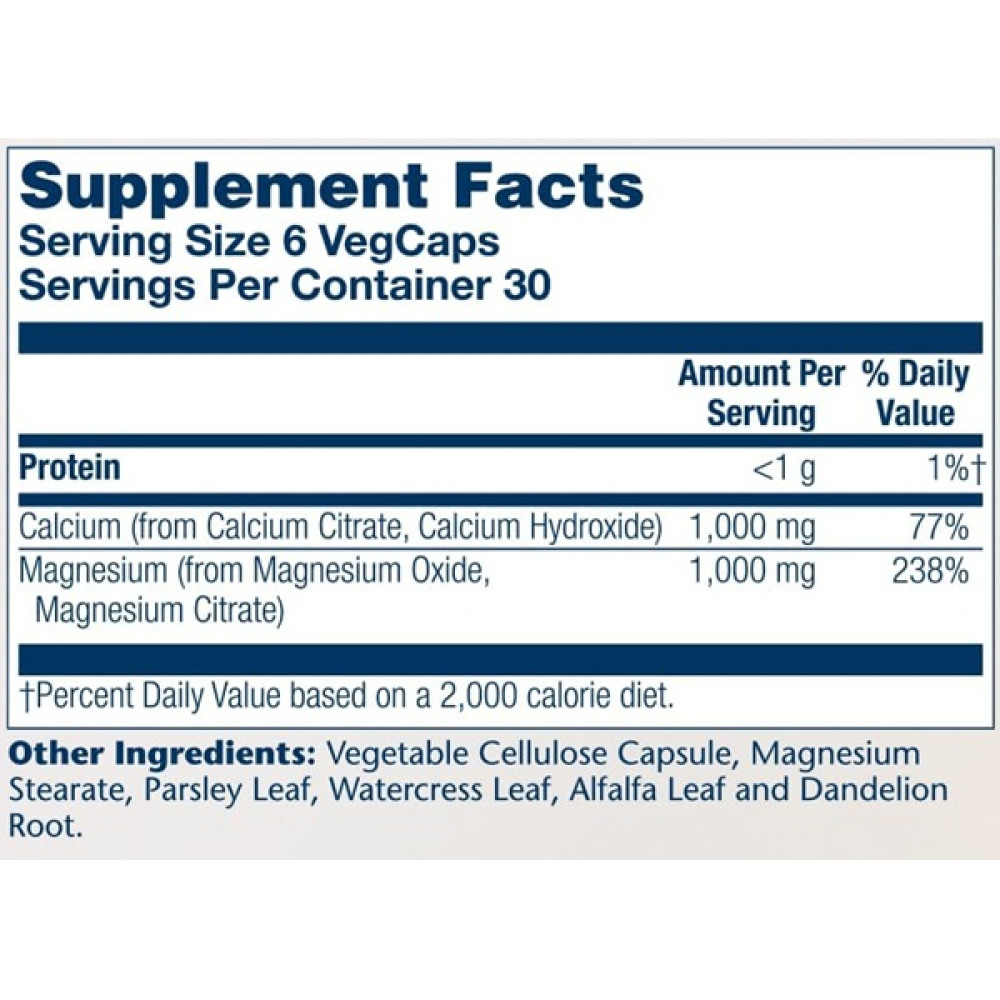 Мікроелемент Кальцій Solaray Cal-Mag Citrate, 1:1 Ratio, High Potency 180 Veg Caps SOR04525