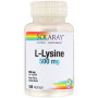 Амінокислота Лізін Solaray L-Lysine 500 mg 120 Veg Caps SOR-04941