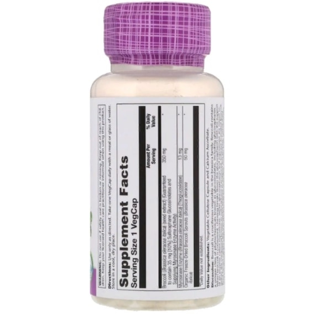 Суміш екстрактів Solaray Activated Broccoli Seed Extract 350 mg 30 Veg Caps SOR-28246