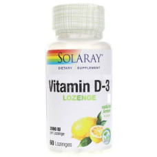 Вітамін D Solaray Vitamin D-3, 2000 IU 60 Lozenges Lemon Flavor SOR-79645 Вітамін D Solaray Vitamin D-3, 2000 IU 60 Lozenges Lemon Flavor SOR-79645