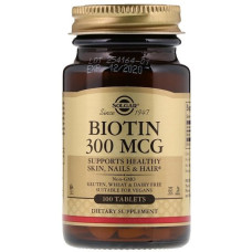 Біотин Solgar Biotin 300 mcg 100 Tabs