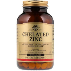 Мікроелемент Цинк Solgar Chelated Zinc 250 Tabs
