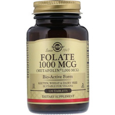 Фолієва кислота Solgar Folate 1000 mcg (as Metafolin) 120 Tabs
