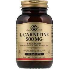 Карнітін Solgar L-Carnitine 500 mg 60 Veg Tabs