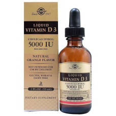 Вітамін D Solgar Liquid Vitamin D3 (Cholecalciferol) 5000 IU 59 ml Orange Flavor Вітамін D Solgar Liquid Vitamin D3 (Cholecalciferol) 5000 IU 59 ml Orange Flavor
