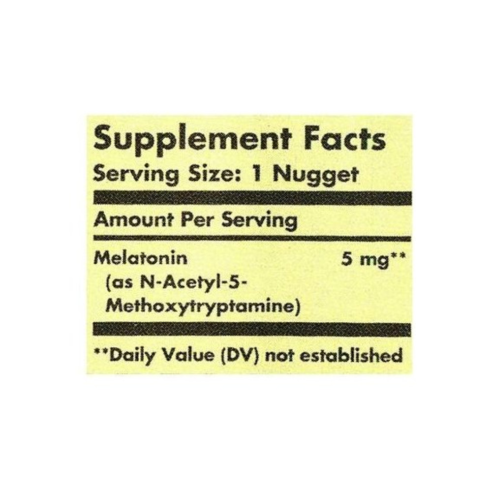 Мелатонін для сну Solgar Melatonin 5 mg 30 Nuggets
