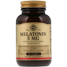 Мелатонін для сну Solgar Melatonin 5 mg 120 Nuggets