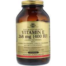 Вітамін E Solgar Naturally Sourced Vitamin E, 268 mg (400 IU) 250 Softgels SOL03542