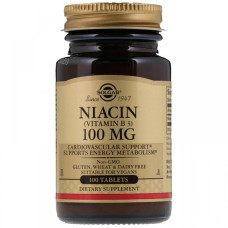 Ніацін Solgar Niacin (Vitamin B3) 100 mg 100 Tabs