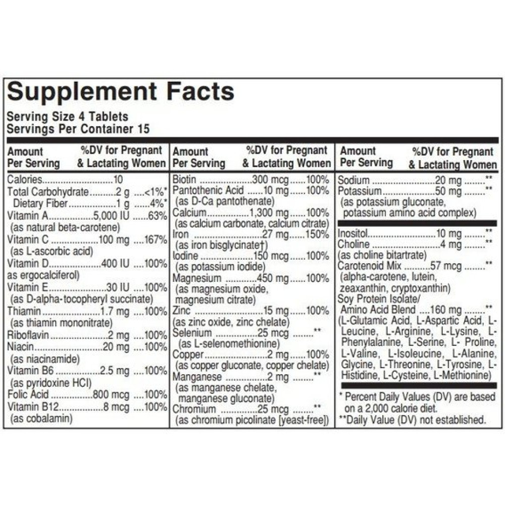Вітамінно-мінеральний комплекс Solgar Prenatal Nutrients, Multivitamin & Mineral 120 Tabs