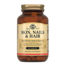 Комплекс для шкіри, волосся, нігтів Solgar Skin, Nails & Hair, Advanced MSM Formula 60 Tabs