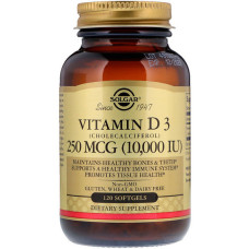 Вітамін D Solgar Vitamin D3 (Cholecalciferol) 10000 IU 120 Softgels