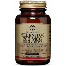 Селен Solgar Selenium, Yeast-Free 200 mcg 100 Tabs