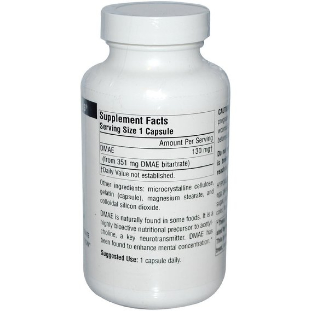 Диметиламіноетанол Source Naturals DMAE 351 mg 100 Caps