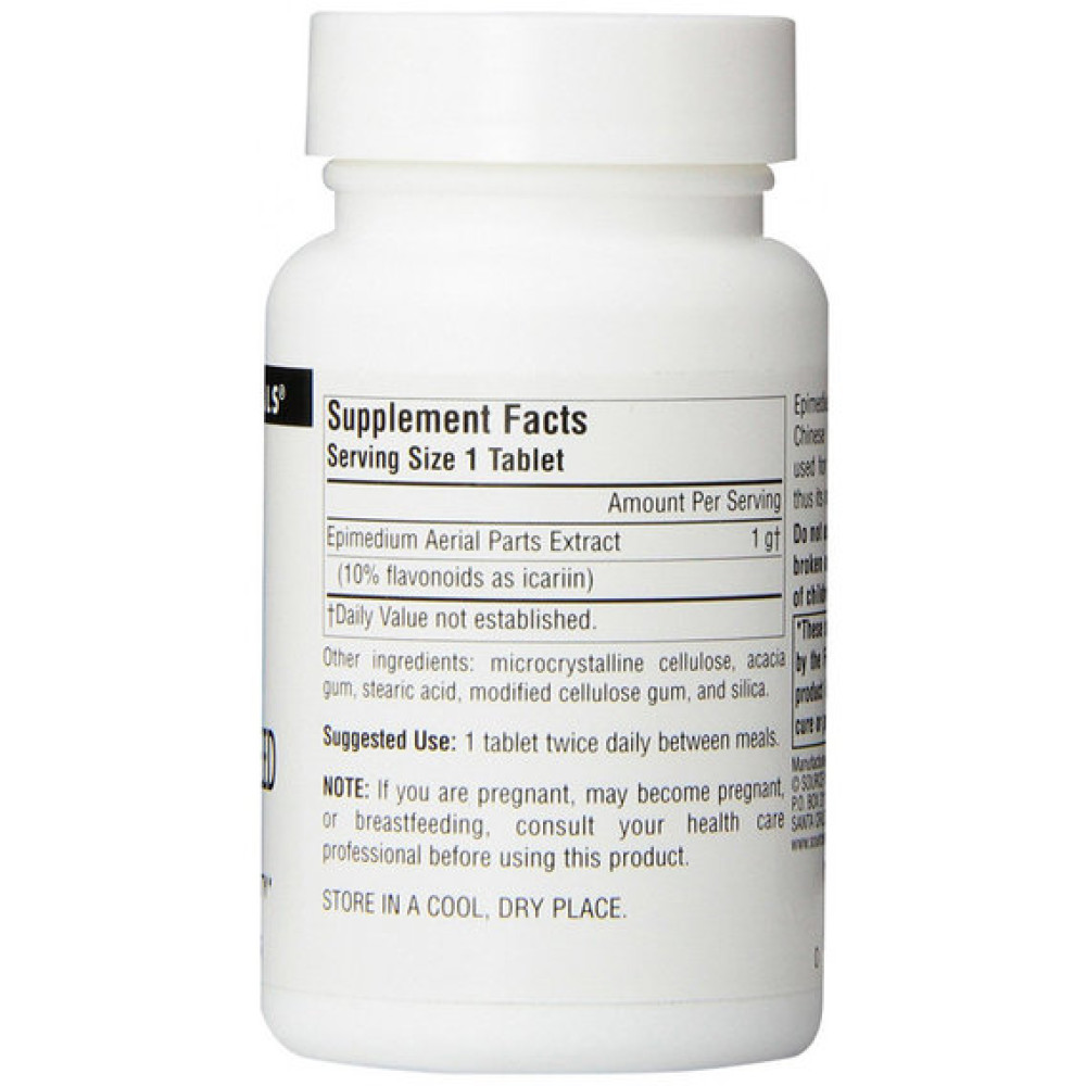 Тонізуючий засіб Source Naturals Horny Goat Weed (Epimedium) 1000 mg 30 Tabs