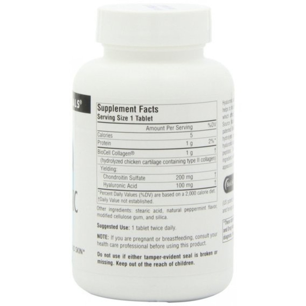 Гіалуронова кислота Source Naturals Hyaluronic Acid 100 mg 30 Tabs
