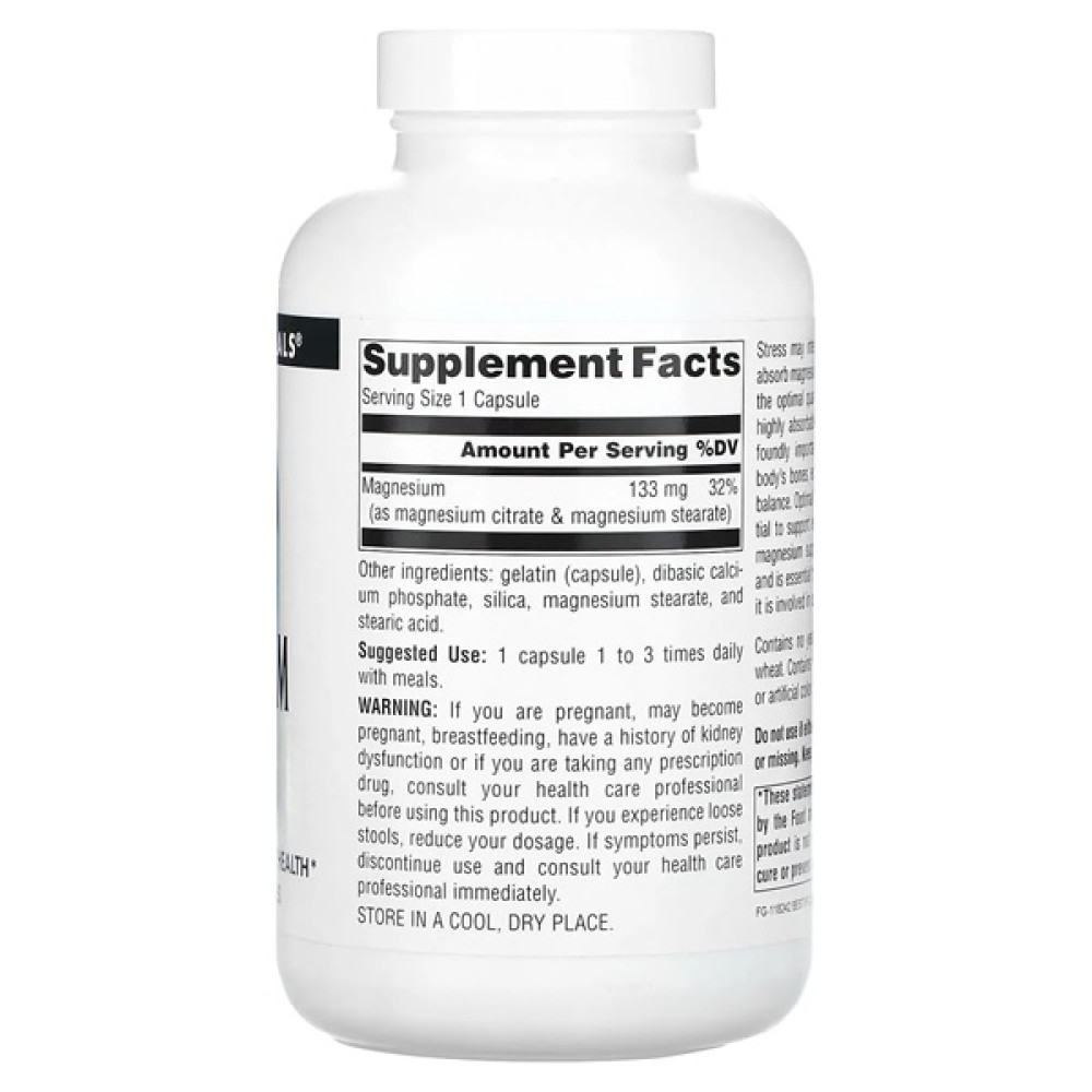Мікроелемент Магній Source Naturals Magnesium Citrate 133 mg 180 Caps