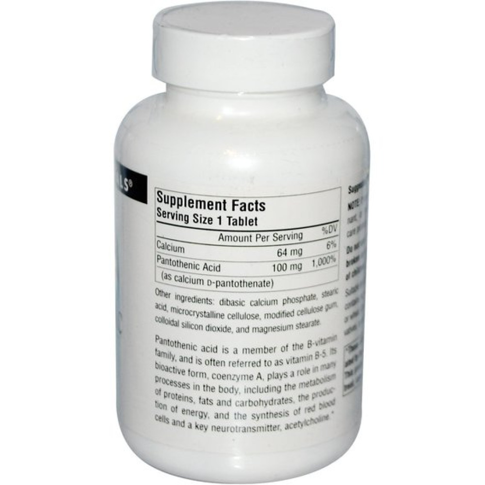 Пантотенова кислота Source Naturals Pantothenic Acid 100 mg 250 Tabs
