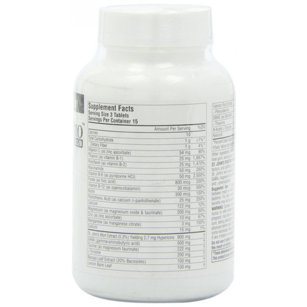 Комплекс для профілактики нервової системи Source Naturals St. John's Positive Thoughts 45 Tabs