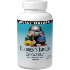 Натуральна добавка для імунітету Source Naturals Wellness, Children's Immune Chewable 30 Wafers Delicious Berry Flavor SNS-02138