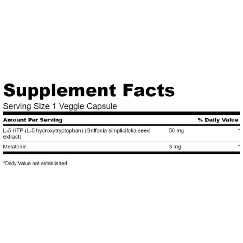 Мелатонін для сну Swanson 5-HTP & Melatonin 30 Veg Caps SWA-02764