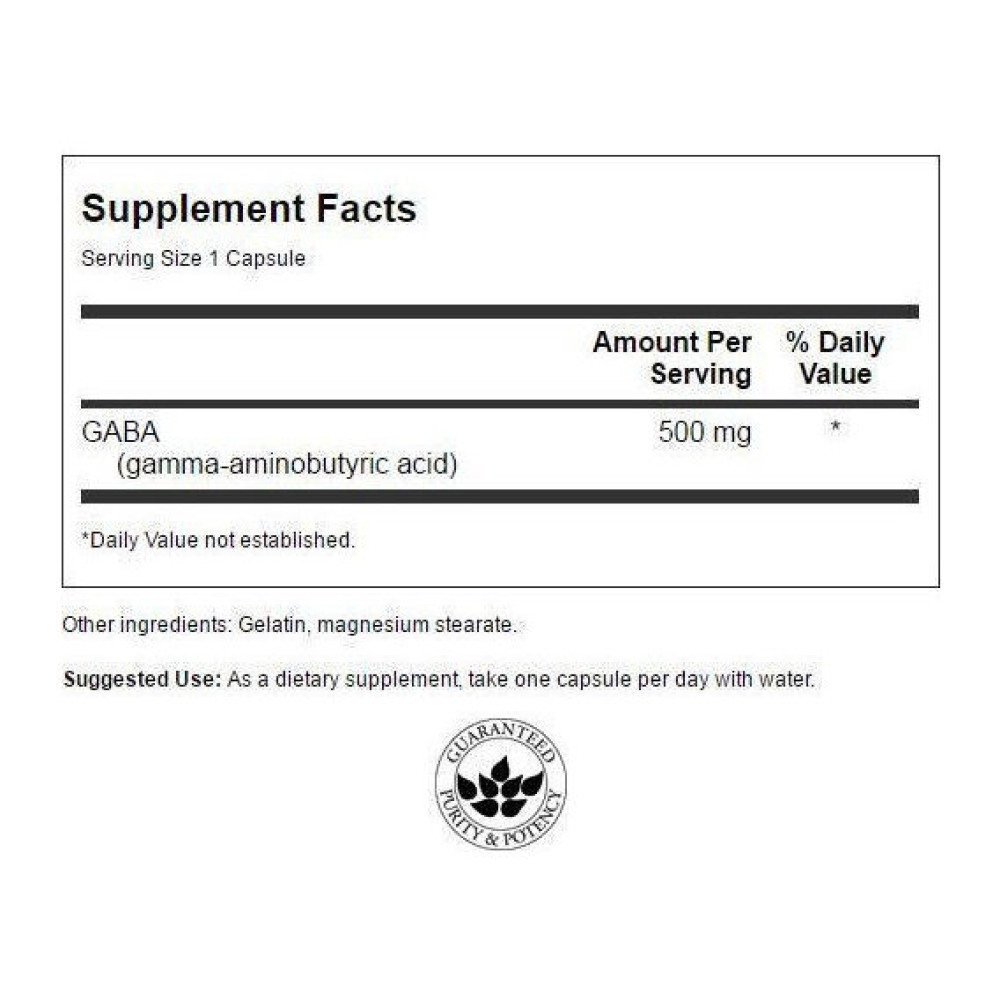 Амінокомплекс Swanson GABA 500 mg 100 Caps SWA-01872