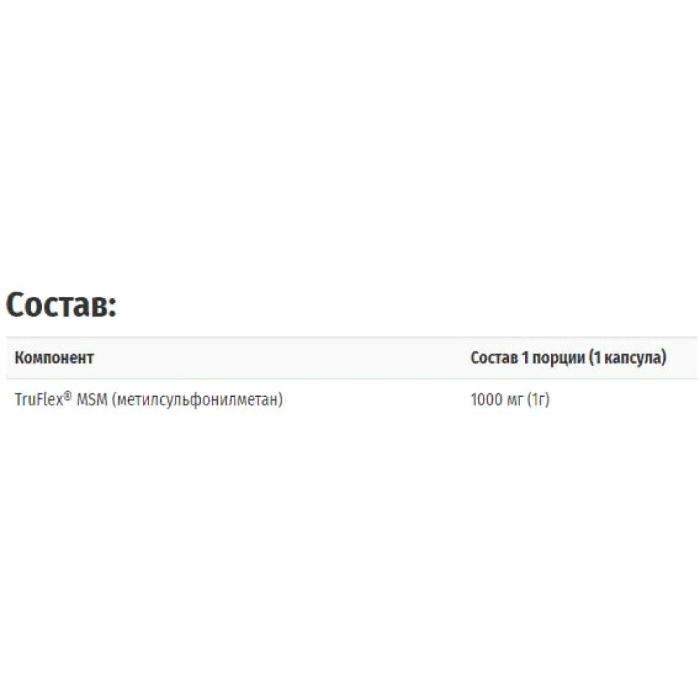 Препарат для суглобів та зв'зок Swanson Ultra MSM 1000 mg 120 Caps SWA-02655