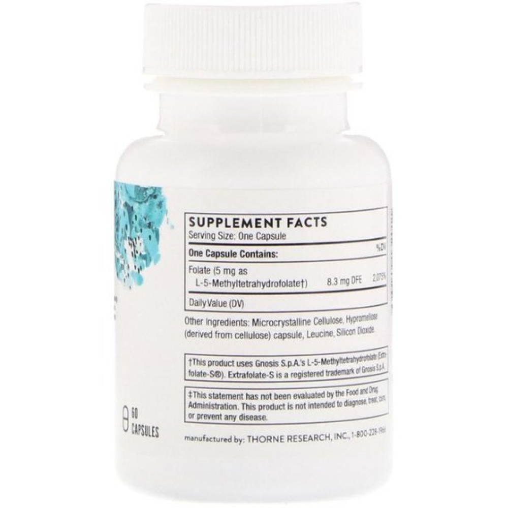 Фолієва кислота Thorne Research 5-MTHF 5 mg 60 Caps