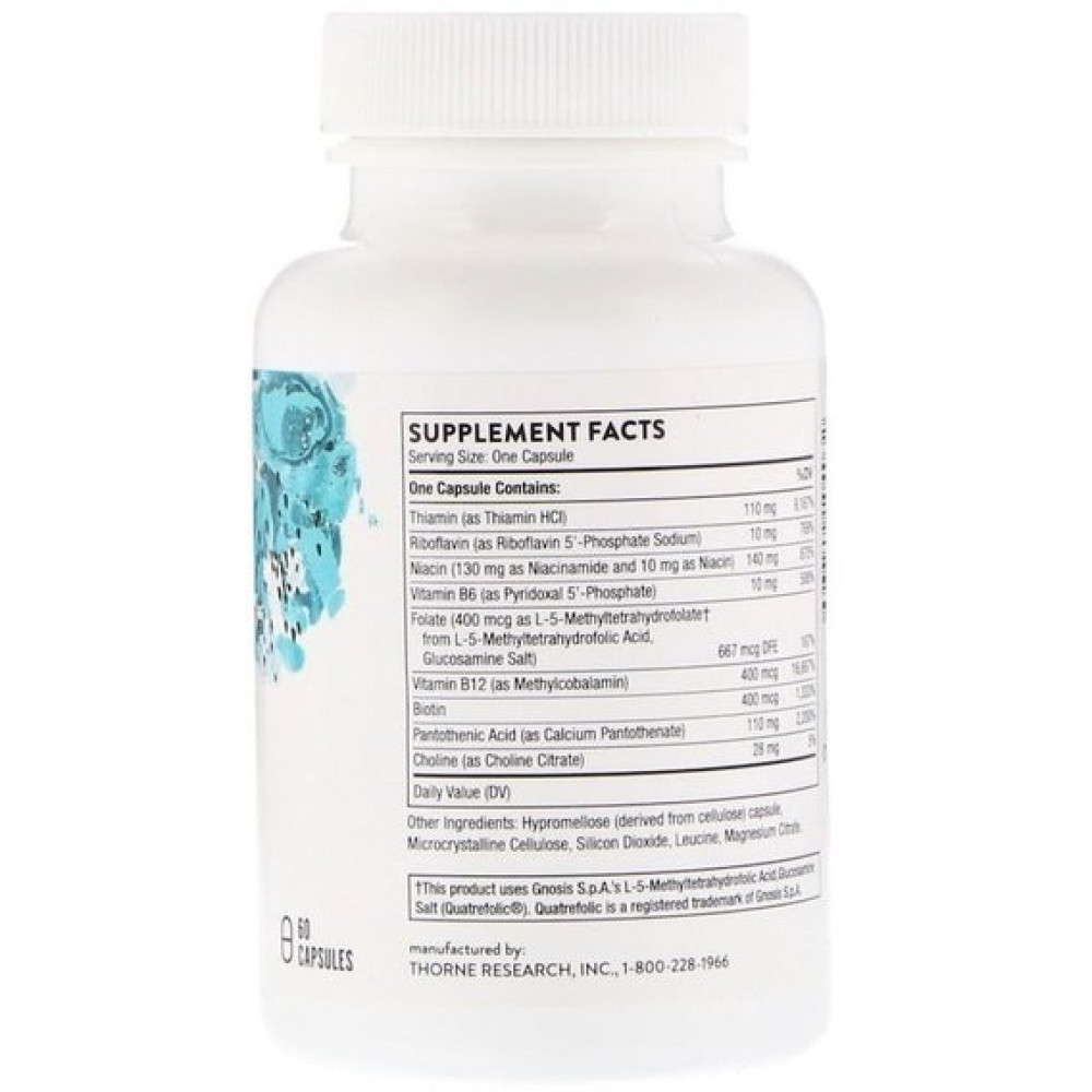 В комплекс Thorne Research Basic B Complex 60 Caps