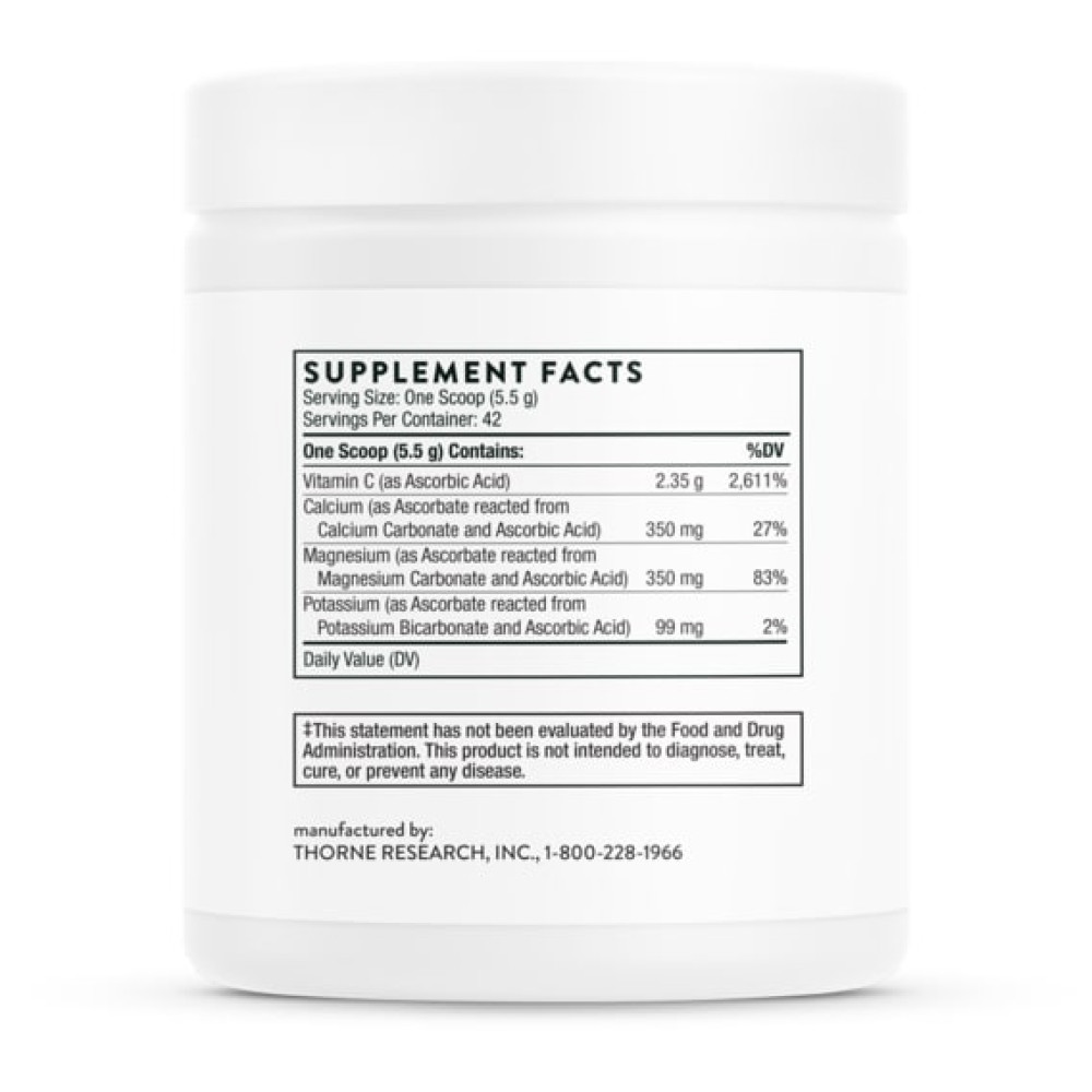 Вітамін C Thorne Research Buffered C Powder 8.15 oz 231 g /42 servings/