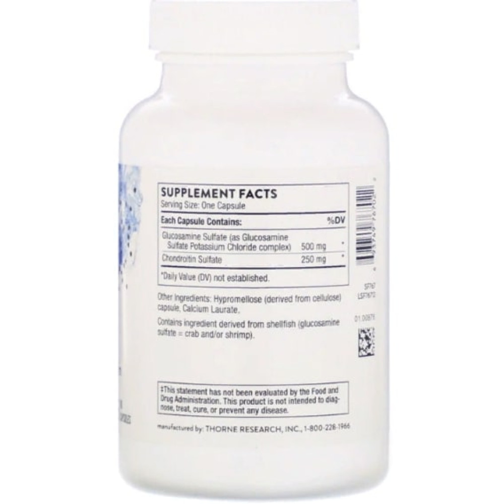 Препарат для суглобів та зв'зок Thorne Research Glucosamine & Chondroitin 90 Veg Caps THR-76702