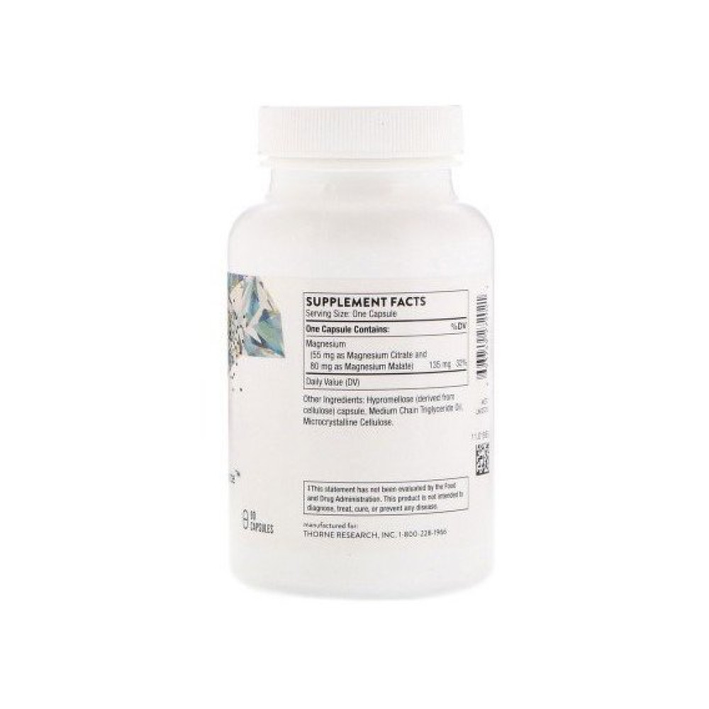 Мікроелемент Магній Thorne Research Magnesium Citramate 90 Caps