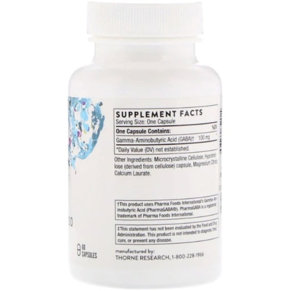 Амінокомплекс Thorne Research Pharma GABA-100 60 Caps THR-65201