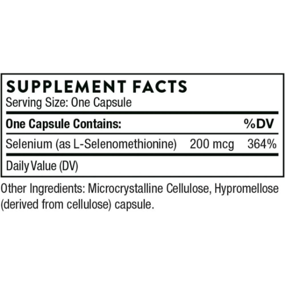 Селен Thorne Research Selenomethionine 60 Caps