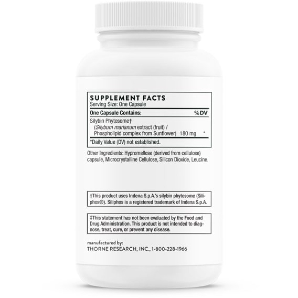 Комплекс для профілактики печінки Thorne Research Siliphos 90 Caps