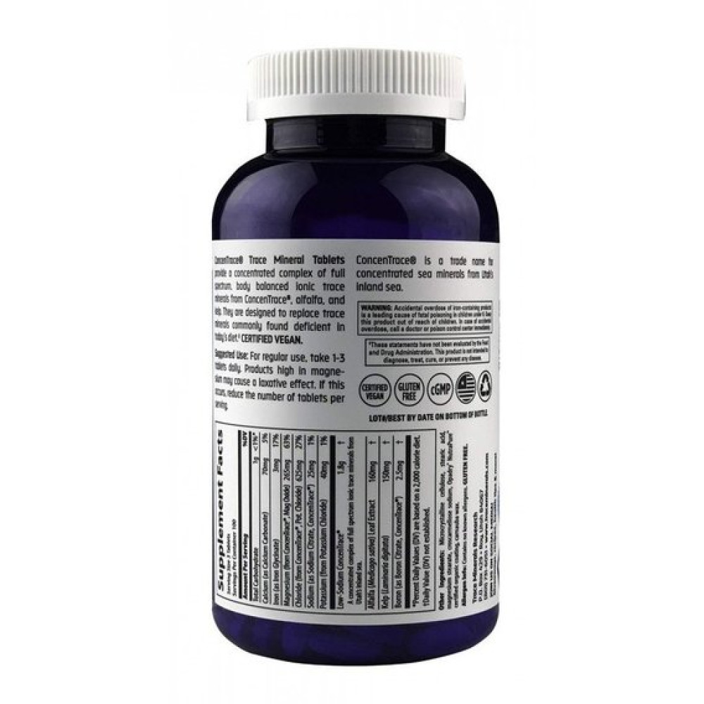 Мультимінеральний комплекс Trace Minerals ConcenTrace, Trace Mineral Tablets 90 Tabs TMR-00105