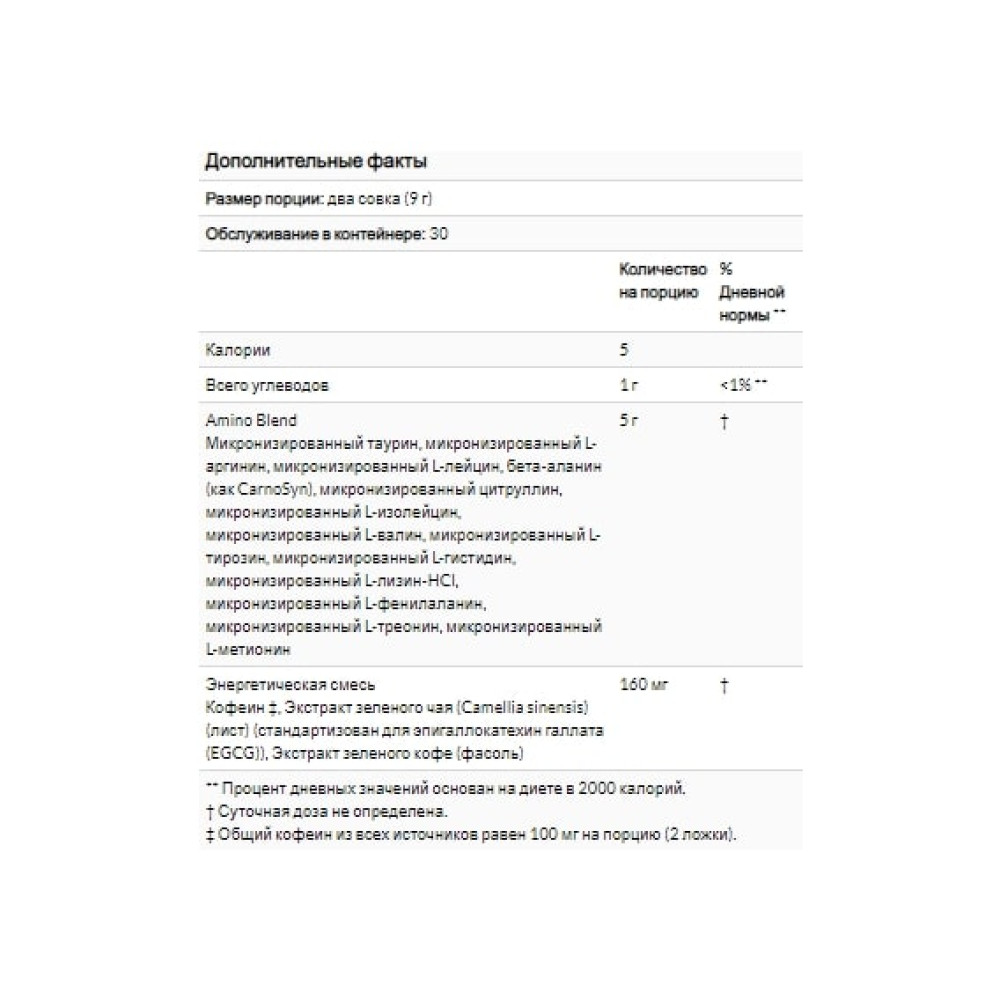 Амінокомплекс для спорту Optimum Nutrition Essential Amino Energy 270 g /30 servings/ Blueberry Lemon