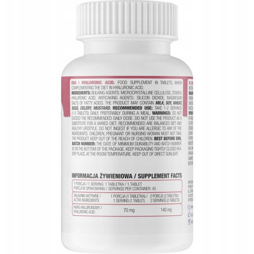 Хондропротектор (для спорту) OstroVit Hyaluronic Acid 90 Tabs