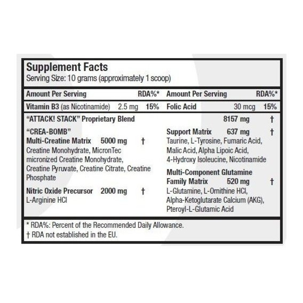 Комплекс до тренування Scitec Nutrition Attack! 2.0 320 g /32 servings/ Cherry