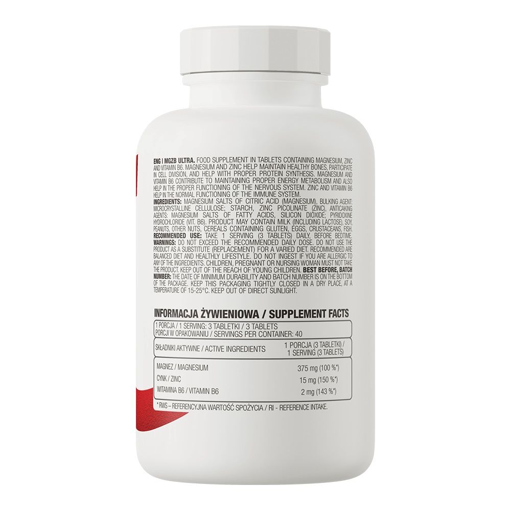 Мультимінерали для спорту OstroVit MgZB Ultra 120 Tabs